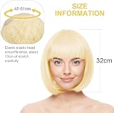 Aomig 3 Pack Short White Gold Bob Wigs Set with 2 Caps Neon Cosplay view 2