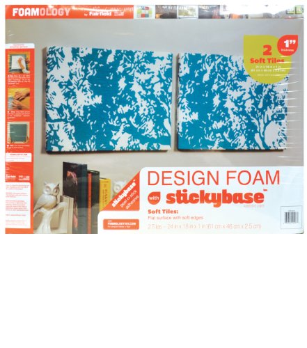 Foamology 2-Piece Design Foam Tile, 24 by 18 by 1-Inch