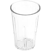 G.E.T. 8808-1-CL-EC Heavy-Duty Shatterproof Plastic Faceted Tumblers, 8 Ounce, Clear (Set of 4)