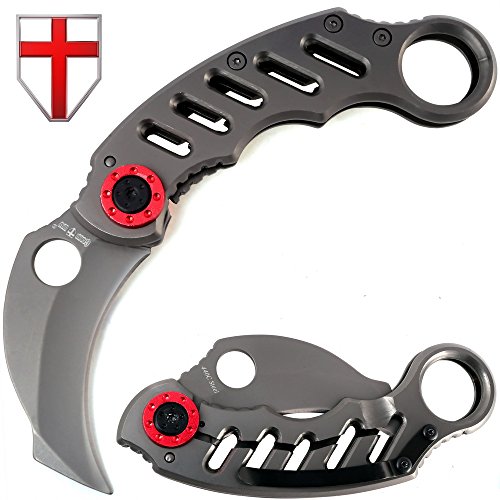 Grand Way Karambit Folding Knife - Pocket Knife Claw - Combat Steel CSGO Tactical Karambit - Best Raptor Claw Knife for Outdoors Camping Hiking Backpacking X05