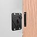 CCJH Sliding Barn Door Lock Gate Lock Pocket Wooden Door Latches Black 1 Pack