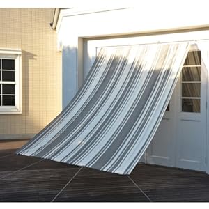 山善(YAMAZEN) ガーデンマスター 日除けシェードオーニング(2×3m) CGS-2030F(GW) グレー/ホワイト