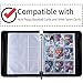 Baseball Card Binder with Sleeves, 540 Card Protectors Holder Book for Baseball Trading Cards, 30 Pcs 9-Pocket Pages, Card Collector Album with Zipper Storage Display Case