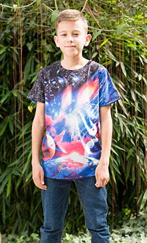 RAISEVERN T-Shirt 3D Stampata per Bambini o Ragazzi 6-16 Anni T-Shirt Bambini Grandi per Bambini