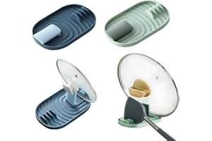 TINSKY Multifunctional Spoon Rest, 2PCS Foldable Pot Lid Holder Spoon Rest Pan Pot Cover Lid Rack Shelf Stand Holder for Stove Top Kitchen Gadgets Utensil Holder for Home Use Stove Spoon Rest