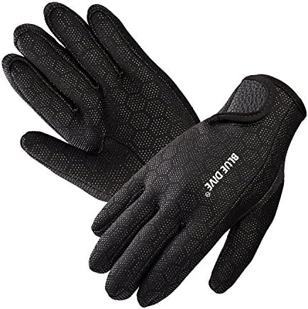 Diving Gloves Neoprene,OBOSOE 1.5mm Anti Slip Flexible Wetsuit Gloves,Snorkel Gloves for Surf Kayak Diving Watersports (Black)