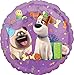 Mayflower Secret Life of Pets Party Supplies 3rd Birthday Balloon Bouquet Decorations - Pink Number 3