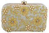 Tooba Handcrafted WHTZZ Women's Box Clutch (White)
