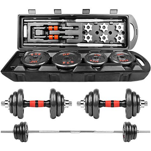 Haodan Electronics Black Paint Dumbbell Men's Fitness Barbell 50kg