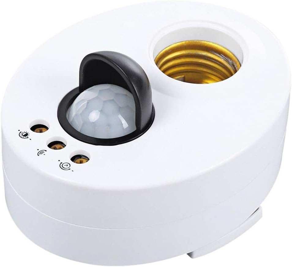 Portalampada Con Sensore Movimento E27 - Per Lampadine Fino A 60W - Foto 6