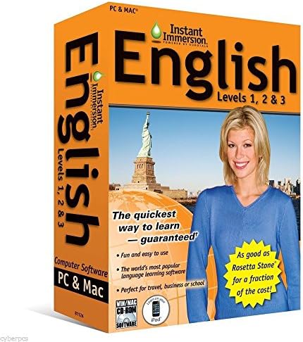 Learn How To Speak English With Instant Immersion Levels 1-3 Retail Box