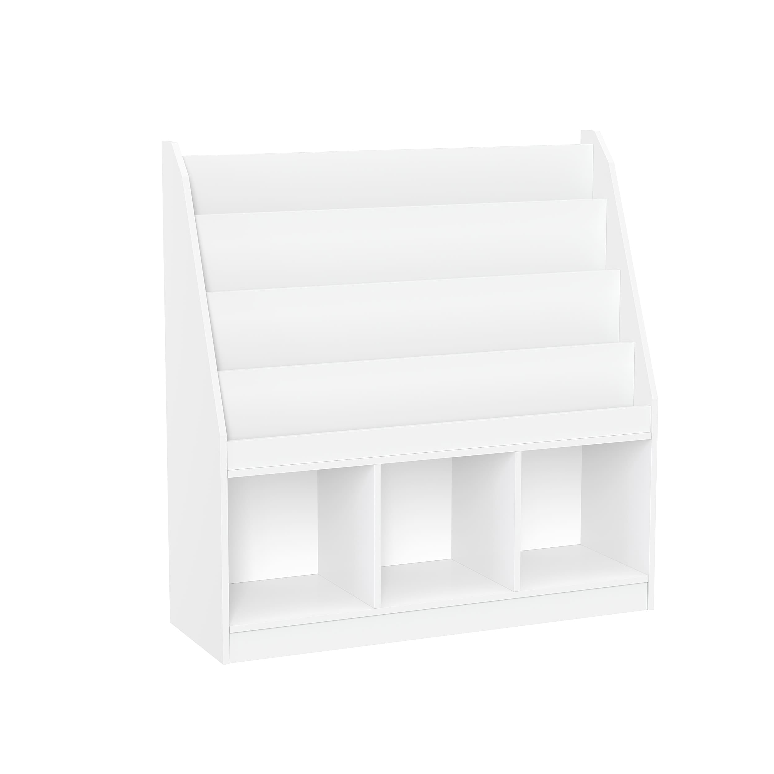 Photo 1 of **MISSING HARDWARE **RiverRidge Kids 4 shelves Three Cubbies Bookrack, White (02-251), 11.81"D x 35"W x 36"H