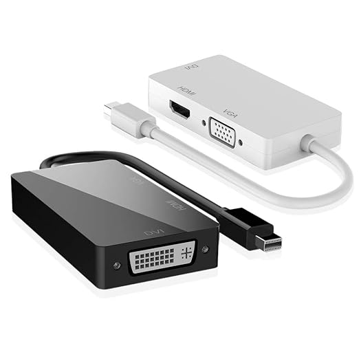 Hihey Cable Adaptador Mini Displayport 3 en 1 Thunderbolt a HDMI ...