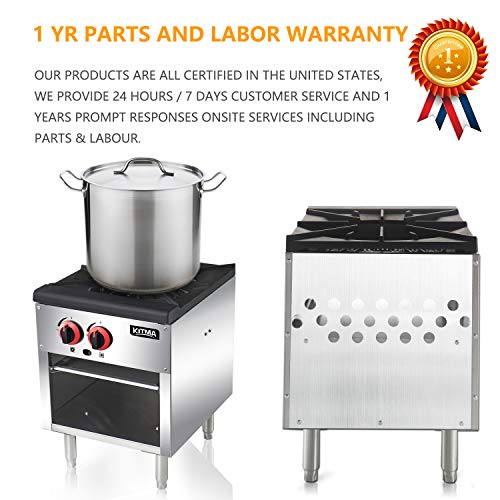 Commercial Countertop Stock Pot Stoves KITMA 18 Inches 2 Burner