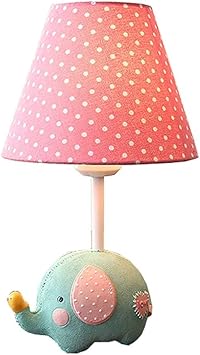 Pastoral Small Elephant Table Lamp Nightstand Desk Lamp With Fabric Shade Simple European Boys Girls Kids Room Bedroom Table Lamp A Amazon Com