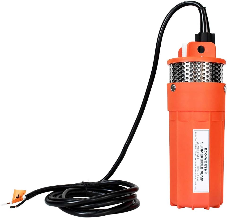 ECO-WORTHY 24V Submersible Deep Well Pump 96W 230ft Head 1.6 GPM Solar Farm