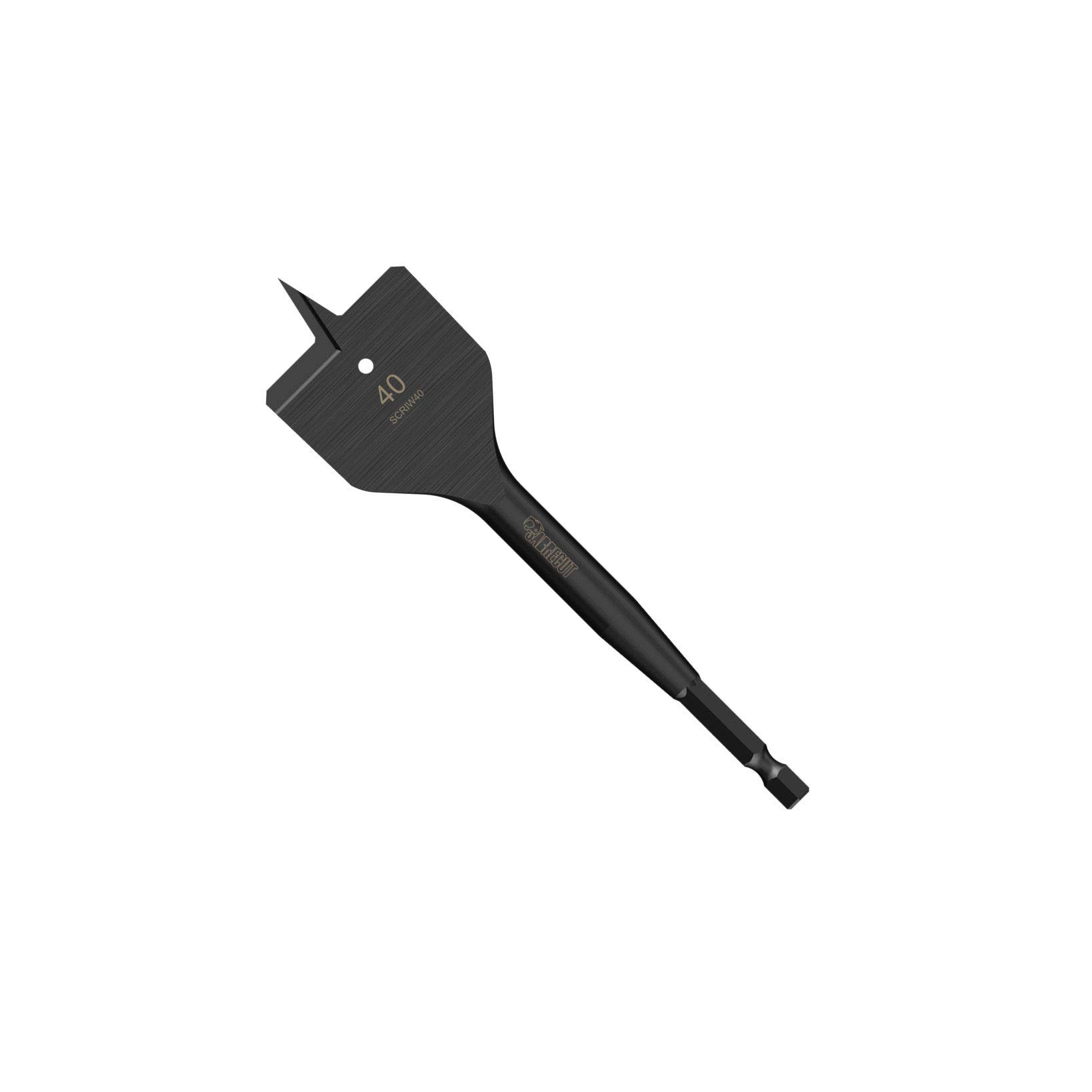 1 x SabreCut SCRIW40_1 40mm x 152mm Impact Rated Flat Wood Spade Bit for Softwood Hardwood Chipboard