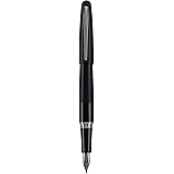 Pilot Metropolitan Collection Fountain Pen, Black Barrel, Classic Design, Medium Nib, Black Ink (91107)