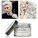 MOFAJANG Unisex Hair Color Dye Wax Styling Cream Mud, Natural Hairstyle Pomade, Temporary Hair Dye Wax for Party, Cosplay & Halloween, 4.23 oz (White)