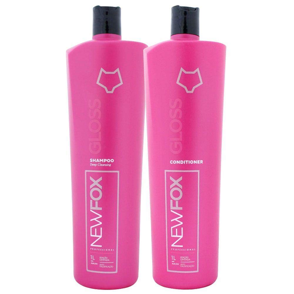 FOX GLOSS PROGRESSIVE BRUSH KIT BRAZILIAN KERATIN HAIR TREATMENT - 2 X 1L