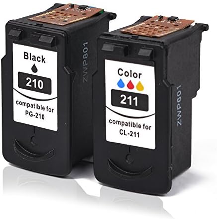 Remanufactured Ink Cartridge Replacement for Canon PG-210XL CL-211XL (2 Pack) for Canon PIXMA IP2702 IP2700 MP230 MP240 MP250 MP270 MP280 MP480 MP490 MP495 MP499 MX320 MX330 MX340 MX420