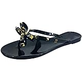 sandals with studs and bow