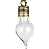 Mini Leere Glas Teardrop Anhänger Charme Fläschchen Wünschen Flaschen 10 Stk. Klar