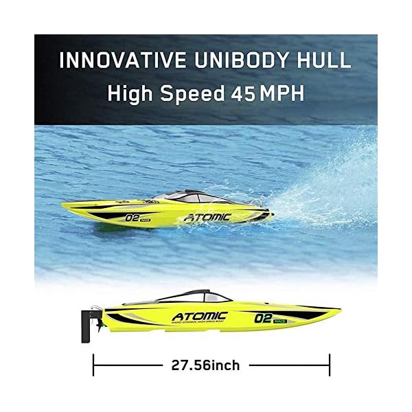 Control RC Boot, mit wasserdichter Elektronik und integriertem LI-Ion-Akku 65KM/H Ferngesteuertes Schiff 11,1 V 2600 mAh… – Bild 6