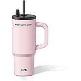 SDGA+ 24 oz Tumbler with Lid and Straw, Stainless Steel Travel Coffee Mug with Handle, Resuable Insulated Water Bottle, Portable Ice Coffee Cup for Women, Pink