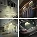 OxyLED Motion Sensor Lights, Cordless Closet Light Under Cabinet Lightening, Stick-on Wireless Wardrobe Light, Battery Operated 10 LED Night Light Bar, Safe Lights for Stairs, Bed, 2 Pack, Warm Light