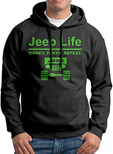 HOT Jeep Life - Money Parts Repeat Custom Hoodies For Men Size S Black