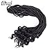 Lihui 3pcs/lot Faux Locs Crochet Hair Goddess Locs Crochet Hair For Black Women Synthetic Hair Curly Crochet Hair (20inch(3-PACKS), 1B)