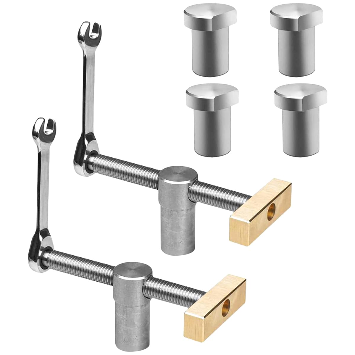 CENPEK 2PCS Bench Dog Clamp and 4PCS Bench Dogs 3/4inch Woodworking Vise CNC Precision Machining Bench Dog