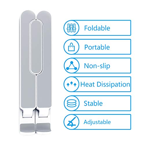 aifulo Laptop Stand, Portable Laptop Holder Riser Computer Stand, Adjustable Foldable Ventilated Desktop Notebook Stand Mount Compatible with Laptop, Phone, Tablet, Kindle, Books