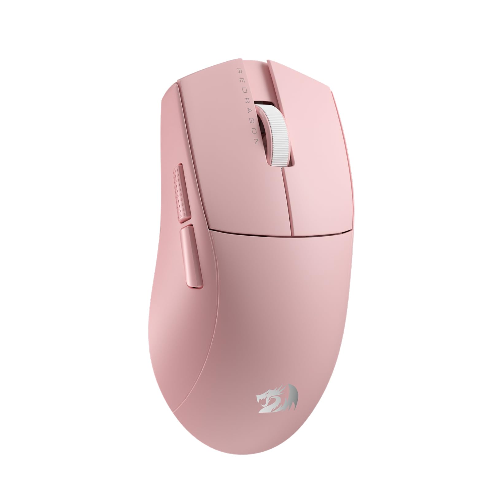 Redragon M916 PRO 3-Mode Wireless Gaming Mouse, 55G Ultra-Light 26K DPI Mouse w/Ergonomic Natural Grip Build, Full Programmable Buttons, Software Supports DIY Keybinds & DPI (1K Hz, Pink)