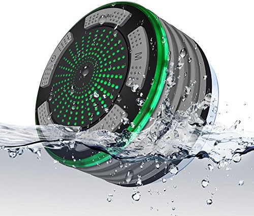 MLCINI Bluetooth Speakers Portable Wireless with LED Lights, Fully IPX 7 Waterproof submersed in 3 feet underwater for 30 minutes, FM Radios, Subwoofer Bass and Hands Free Talk