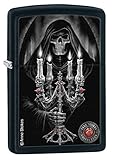 Zippo Anne Stokes Reaper Candle Pocket Lighter, Black Matte