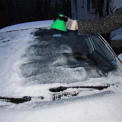 Cyhulu Scrape A Round Magic Ice Scraper, Novelty Design Car Windshield Magic Cone-Shaped Snow Scraper Shovel Tool for Car Window Side Ice Clean