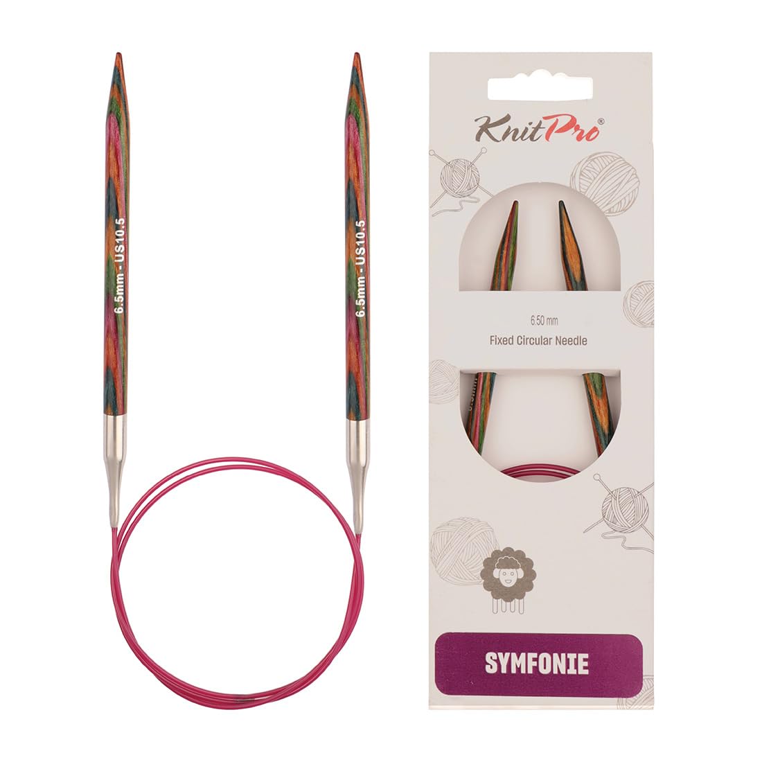 KnitPro Symfonie Fixed Circular Needles 20" (50cm) | 6.50mm