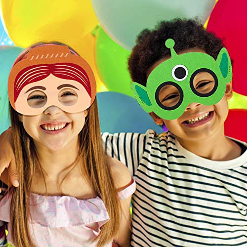 MALLMALL6 Toy 4th Masks Birthday Party Supplies Toys 4th Adventure Party Favors Dress Up Costume Mask Include Woody Buzz Lightyear Bo Peep Bullseye Slinky Dog Jessie Rex for Kids - Thumbnail 4