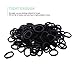 CYWLIFE 8.5mm Hair Ties Rubber Bands for Women Girls Thick Curly Hair, 100 PCS Black, Large No Crease Cotton Seamless Ponytail Holders Scrunchie for Kids Men, No Damage No Slip Soft Hair Elastics