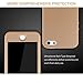 iPhone 5S Case, iPhone 5 Case, iPhone SE Case, VANSIN 360 Full Body Protection Hard Slim Case with Tempered Glass Screen Protector for Apple iPhone 5 5S SE (4.0-inch) - Gold