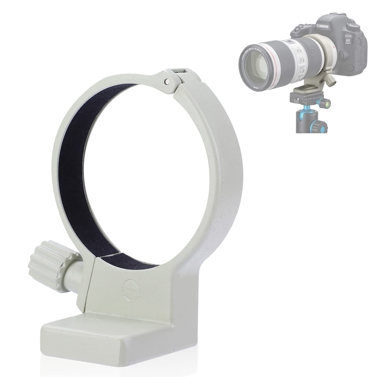 Maranon Tripod Mount Ring, UNC 1/4inch Aluminum Alloy Tripod Collar Mount Ring Camera Lens Collar Support for EF 70-200mm f/4L USM, 70-200mm f/4L is USM, 300mm f/4L USM, 400mm f/5.6L USM