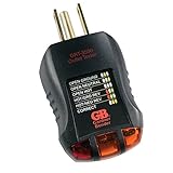 Gardner Bender GRT-3500 Outlet Receptacle Tester & Circuit Analyzer, Indicates 5 Wiring Errors, Easy Read Chart, Comfort Grip, 120 VAC