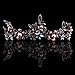 Aukmla Wedding Tiara Crown Vintage Gold Princess Headpiece Flowers Bridal Headbands for Women and Girls