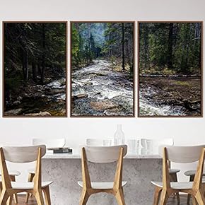 signwin 3 Piece Framed Canvas Wall Art Forest...