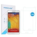 Samsung Note 3 Screen Protector, Poweradd Samsung Galaxy Note 3 Tempered Glass Screen Protector with Bubble Free, 9H Hardness, Anti Scratch and Touchscreen Accuracy - Retail Packaging