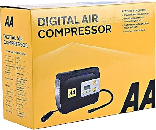 AA RCP - B31A 12V Digital Tyre Inflator with Adapters, Packaging May ...