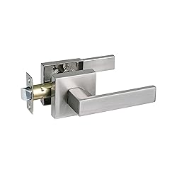 NEWBANG Hall/Closet Lever Handle Lock Satin Nickel