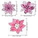 30 Pieces Glitter Poinsettia Artificial Christmas Tree Ornament Christmas Flowers for Xmas Valentine's Day Spring Festival Wedding Decorations (Pink)
